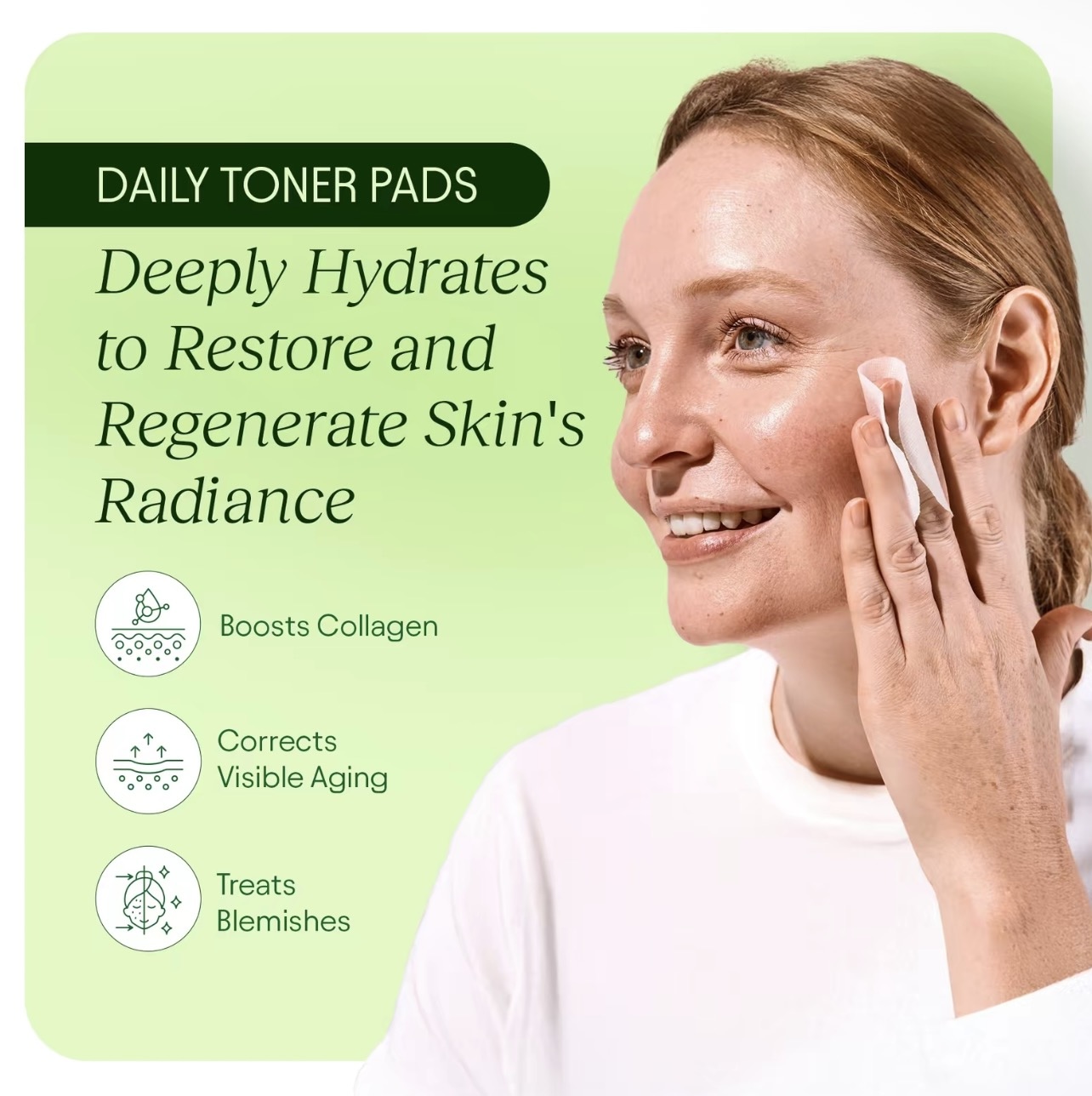 Daily Toner Pads deeply hydrate to restore skin's radiance